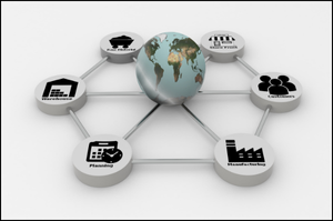 Logistics industry and supply chain shipping