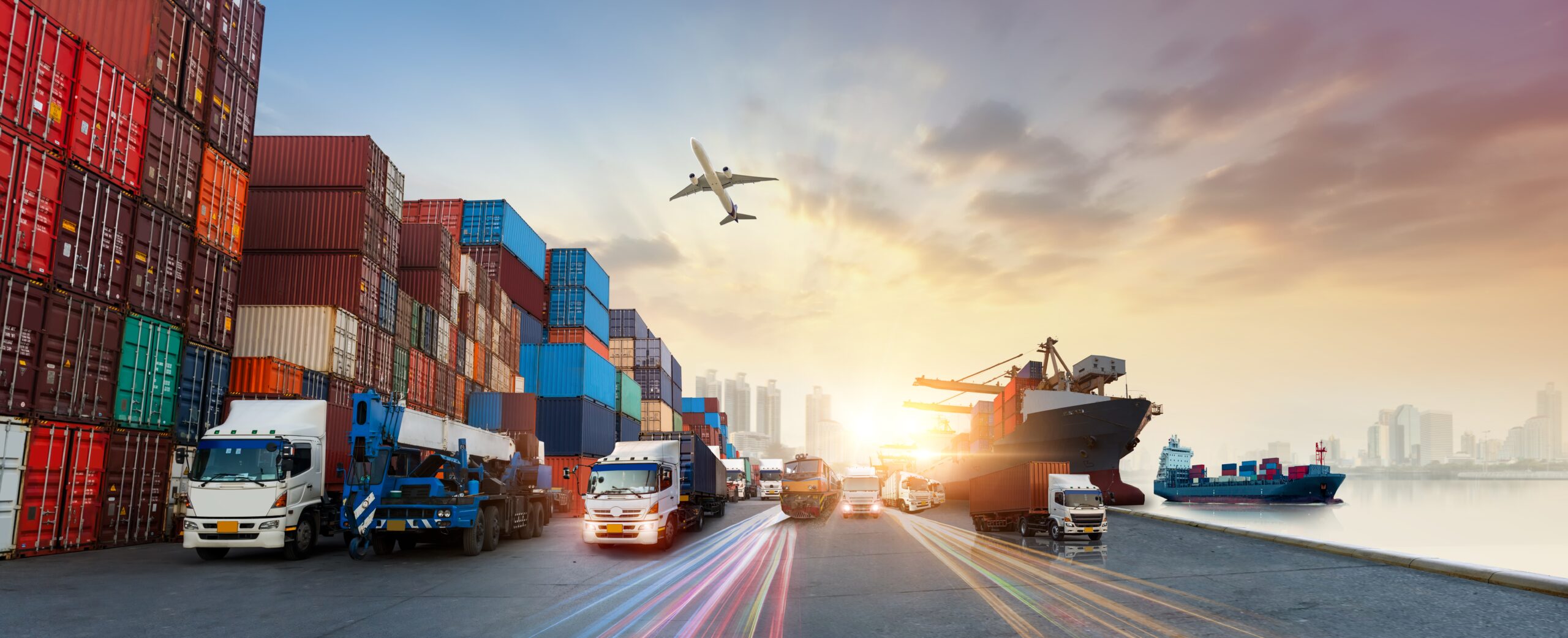 Global Business Of Container Cargo Freight Train For Business Logistics